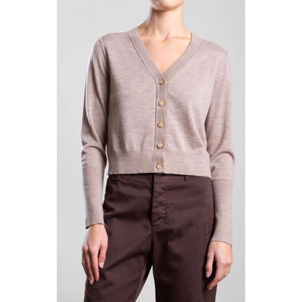 NEW PHARAOH remy long sleeve cardigan in toast